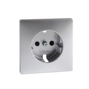 Tapa Schuko Prot.Infantil Aluminio
