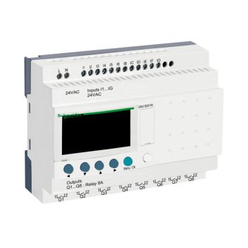 Relé Programable Compacto Zelio Logic - 20 E S - 24 V Ca - Reloj - Pantalla
