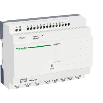 Relé Programable Compacto Zelio Logic - 20 E S - 24 V Ca - Reloj - Sin Pantalla