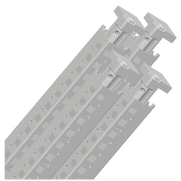 4 Montantes Verticales Para Armario Spacial Sf. Altura: 1400 Mm. Ral 7035.