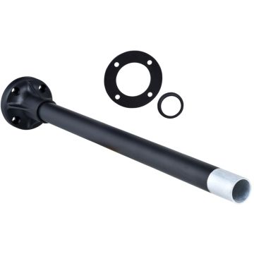 Harmony Xvb - Base De Fijación Para La Columna Luminosa Modular, Plástico, Ø70, Tubo Con Soporte De Aluminio Negro De 380mm  + Placa De Fijación Negra
