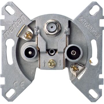 Antenna Single Socket-outlet Insert, 3 Outputs Tv+fm+sat