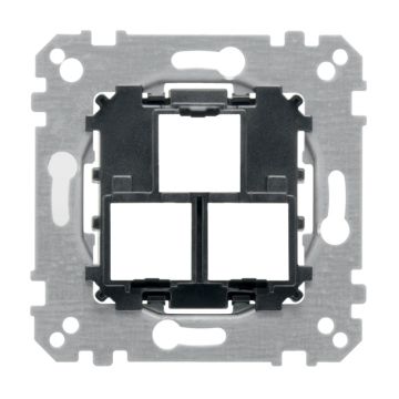 Soporte Para 1 O 2 Conectores Rj45 S-one Compatible Con La Gama Elegance Y Dlife