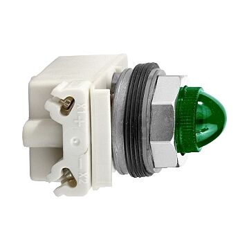Sinalizador Ø 30 - Verde - Incy Escente Ba 9s - 120 V Ca/cc - Ip66