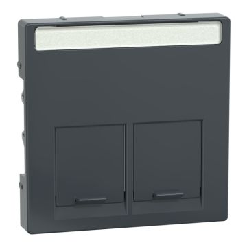 Tapa Rj45 Doble Elegance Antracita
