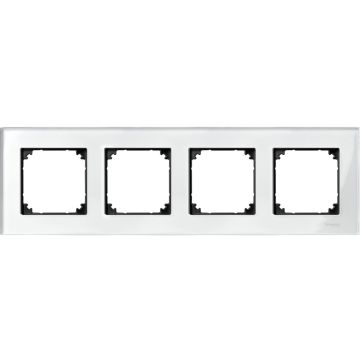 Marco 4 Elem. Elegance Cristal Blanco