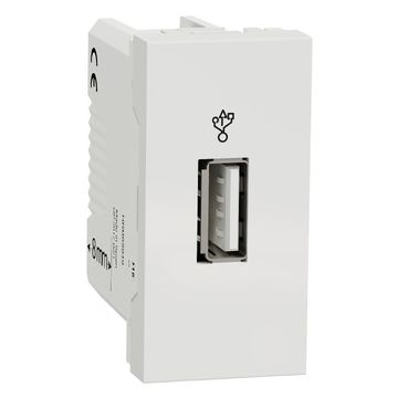 New Unica Toma Usb 3.0 Tipo A 1 Mod. Blanco Polar