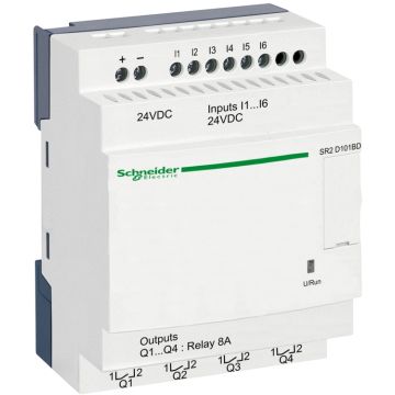 Relé Programable Compacto Zelio Logic - 10 E S - 24 V Cc - Sin Reloj - Sin Pantalla