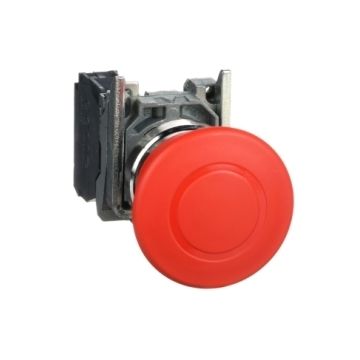 Harmony Xb4 - Paro De Emergencia, Metal, Seta Roja Ø40, Ø22, Bloqueo Del Gatillo Push-pull, 1 Nc