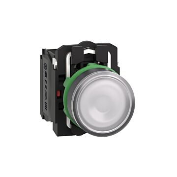 Pulsador  Luminoso  Led 24v  Na+nc  Blanco