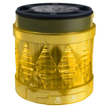 Ø 60 Mm Unidad Led Iluminada  - Fijo - Amarillo - Ip65 - 24 V Ac/dc