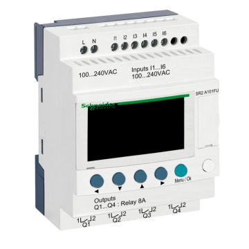 Zelio Logic - Relé Programable Compacto Zelio Logic - 10 E S - 100..240 V Ca - Sin Reloj - Pantalla
