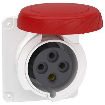 Pratika Socket - Fast - Straight - 32a - 3p + E - 380...415 V Ac - Panel