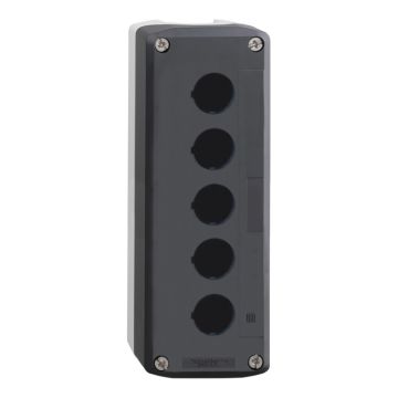 Harmony Xald, Xalk - Caja Vacía, Plástico, Tapa Gris Oscura, Para Pulsador Ø 22, 5 Orificios