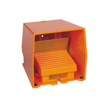 Interruptor De Pedal Único Xpe-r – Con Tapa – Metálico – Naranja - 2nc+2no