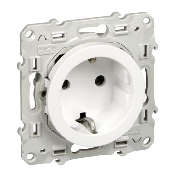Base Schuko Odace Blanco