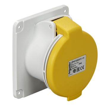 Base Empotrar Inclinada 16a 2p+tt 200-250v Ip44