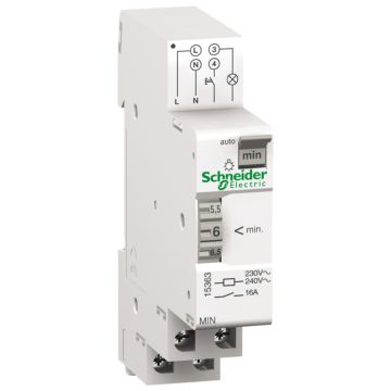 Acti9 Min - Interruptor Minutero Automático - 1 Mód. - 1 A 7 Minutos - 1 Canal - 16a