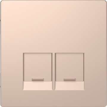Tapa Rj45 Doble D-life Champagne