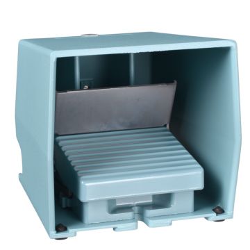 Interruptor De Pedal Único Xpe-m – Con Tapa – Metálico - Azul - 2nc+2no