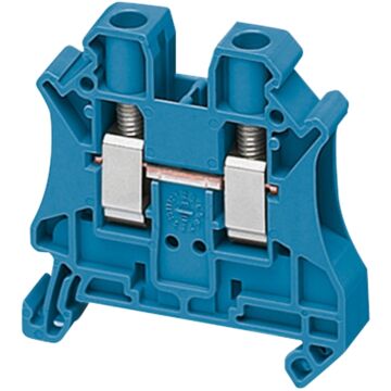 Borne De Conexión Tornillo -  2 Puntos - 6mm - Azul
