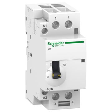 Contactor Modular Acti9 Ict 63 A 2 P 2 Na 230/240v Ca Con Mando Manual