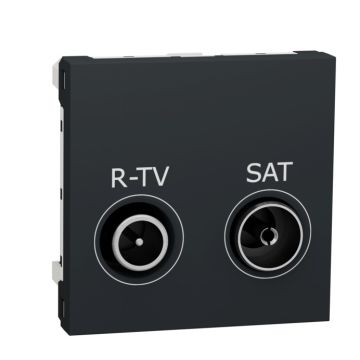 New Unica Toma R-tv/sat Serie Final Antracita