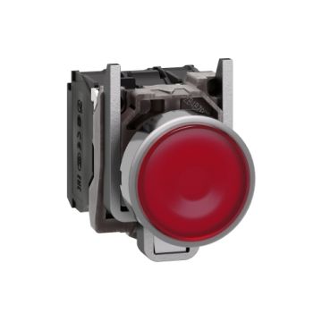 Pulsador  Luminoso  Led 120v Na+nc Rojo