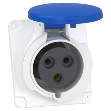 Clavija De Panel Angulada Pk Patrika Conexión 32 A Ip44 220 V 2p+t 50-60 Hz