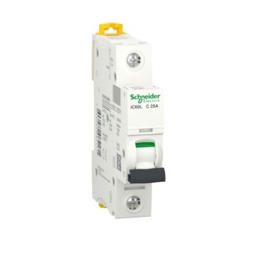 Magnetotérmico, Acti9 Ic60l, 1p, 25 A, C Curva, 15000 A (iec 60898-1), 25 Ka (iec 60947-2)