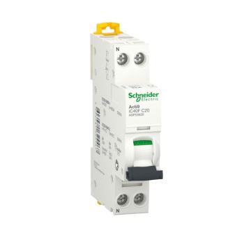 Interruptor Magnetotérmico, Acti9 Ic40f, 1p+n, 20a, Curva C, 6ka