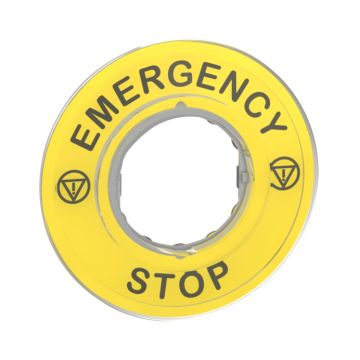 Harmony Xb4 - Etiqueta Emergenciagency Stop 3d