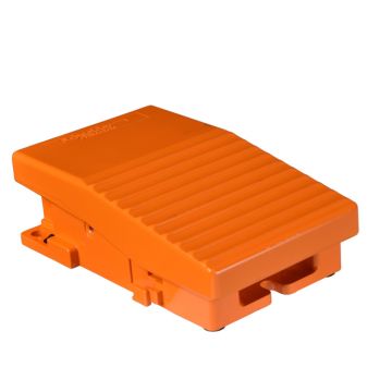 Interruptor De Pedal Único Xpe-r – Sin Tapa – Metálico – Naranja - 1nc+1no