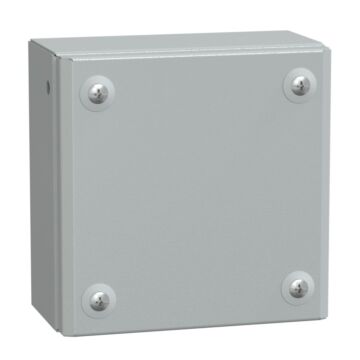 Caja Industrial De Metal Con Puerta Ciega  H150xw150xd80 Ip66 Ik10 Ral 7035