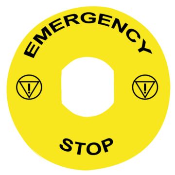 Etiqueta Emergenciagency Stop 90mm.