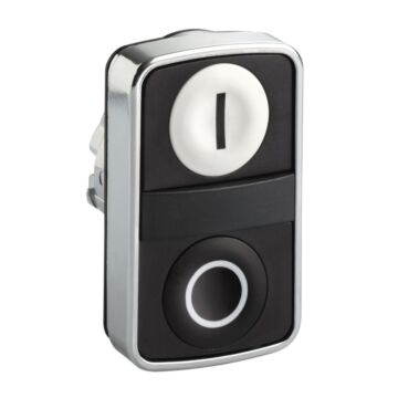 Cabeza Pulsador  Doble Blanco-negro Rr Ip66