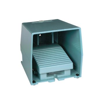 Interruptor De Pedal Único Xpe-m – Con Tapa – Metálico - Azul - 2nc+2no
