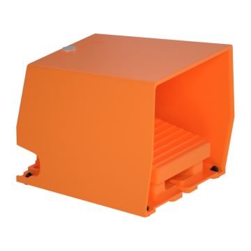 Interruptor De Pedal Único Xpe-r – Con Tapa – Metálico – Naranja - 1nc+1no