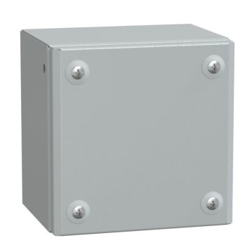 Caja Industrial De Metal Con Puerta Ciega  H150xw150xd120 Ip66 Ik10 Ral 7035