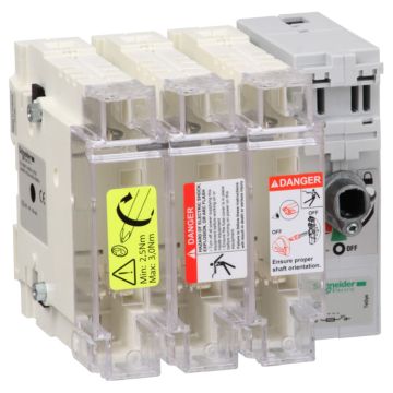 Interruptor Seccionador Para Fusíveis Tesys Gs2k - 3p 125a 22x58