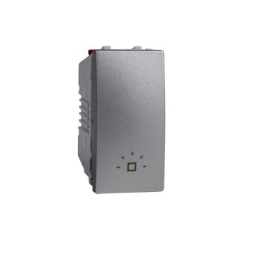 Pulsador Estrecho Luz Aluminio Serie Unica Top