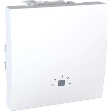 Pulsador Ancho Luz Blanco Polar Serie Única
