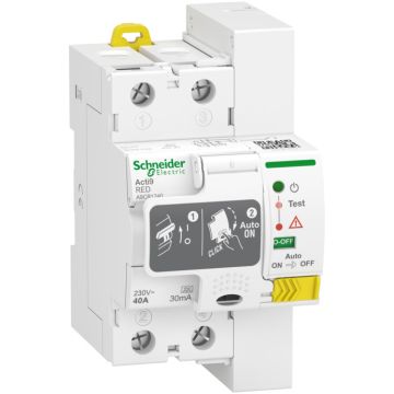 Reconectador Diferencial, Acti9 Red, 2p,  40a, 30 Ma, Tipo A