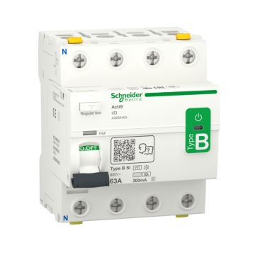 Acti9 Iid - Residual Current Circuit Breaker - 4p - 63a - 300ma - S - B-si Type