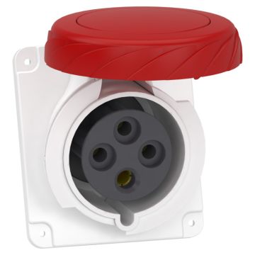 Toma Panel En Ángulo Pk Pratika Con Conexión 32 A Ip 67 380 V 3p+t 50-60 Hz