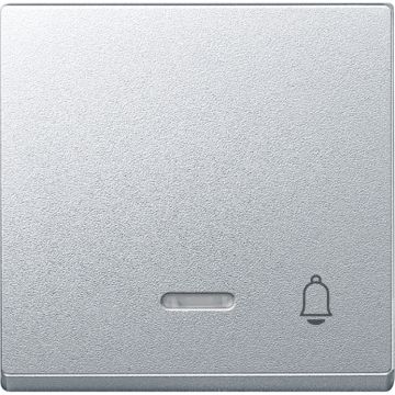 Tecla Símbolo Campana Con Visor Elegance Aluminio
