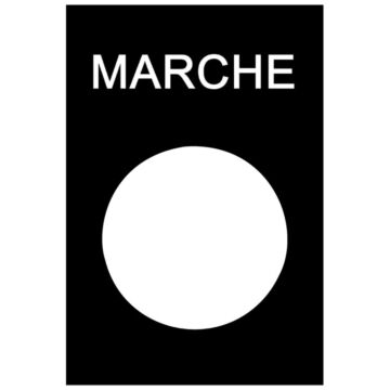 Etiqueta 30x40mm Negro "marche"
