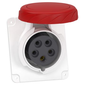 Pratika Socket - Screw - Angled - 16a - 3p + N + E - 380...415 V Ac - Panel