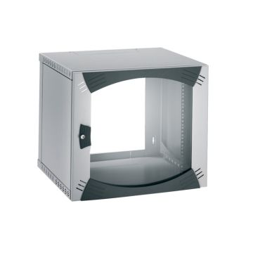 Wall-mounted Open Box 15u W600 D500 Fixed 19 Glazed Door R7035