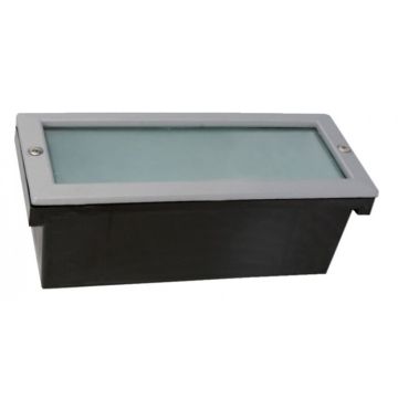 Baliza empotrar gris plata